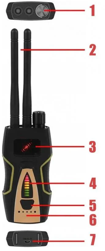 Lokalizator GPS kamer podsłuchów Mking MK8000 - schemat budowy: