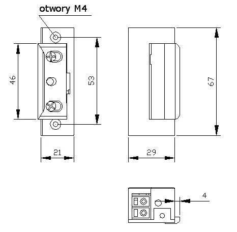 ZACZEP ELEKTRA R4 Z PAMIĘCIĄ Z BLOKADĄ SYMETRYCZNY 24V* 7544