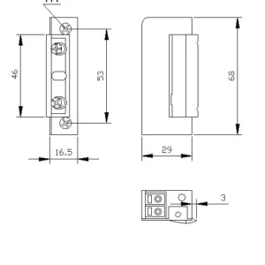 zaczep elektra r5 z blok symetr waski 165mm 9125 1101c366742143618dbd26c9c48175d2