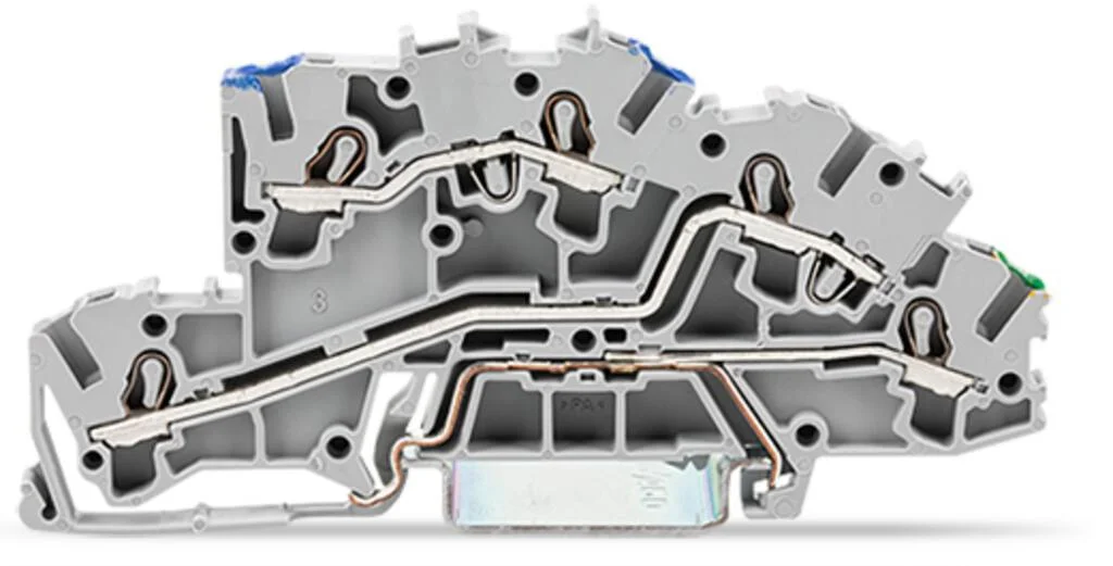 Złączka szynowa 3‑pietrowa 4mm2 N/L/PE szara 2003‑7646 TOPJOBS 1szt