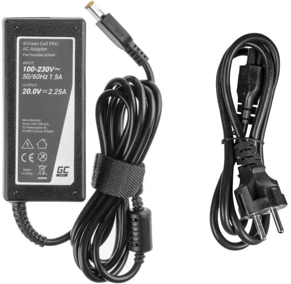 zasilacz adowarka do laptopa lenovo green cell pro ad64p 20v 0b04c332b0d549fc9c2b959de390f21c
