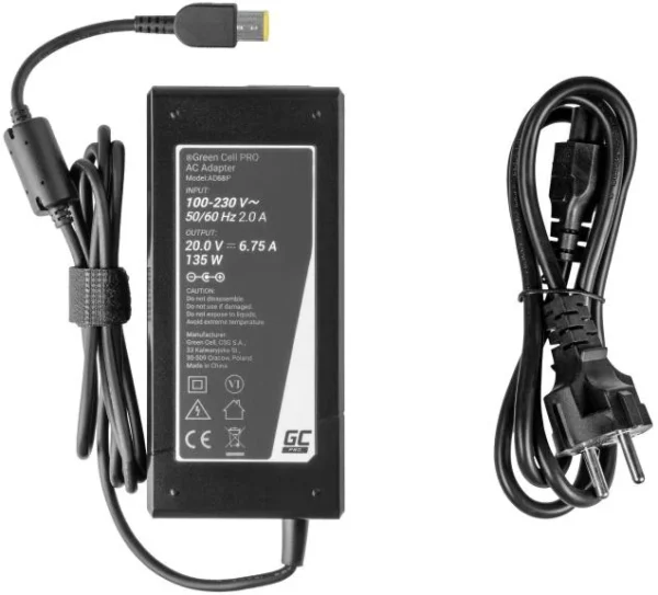 zasilacz adowarka do laptopa lenovo green cell pro ad68p 20v bfdada95fc75476eb6762e5371babfec