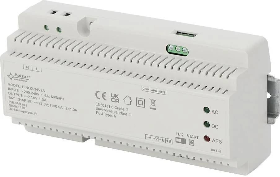 Zasilacz buforowy impulsowy na szynę DIN Grade 2 DING2-24V2A 27,6V 2A - naważniejsze cechy: