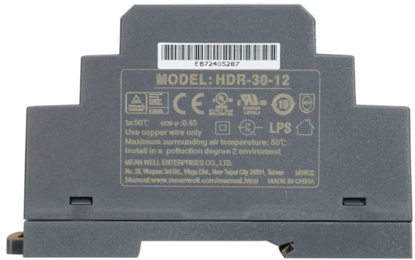 zasilacz impulsowy na szyne din mean well hdr 30 12 12v30w2a 9d82b97830f94ca093e60e5a22759056