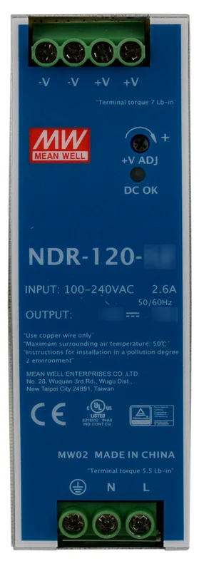 zasilacz impulsowy na szyne din mean well ndr 120 48 48v120w 923188efc7004d81a5920b74ef71ccc0