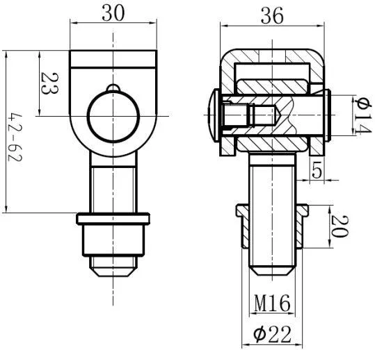 zawias ocynkowany psg 6100101 do wspawania gwint m16 ucho 9f5f983036be44e68a9a1a0d97c8b32b