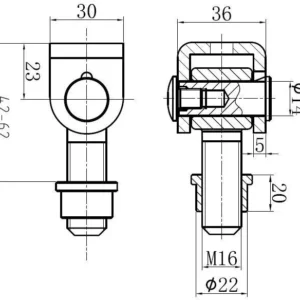 zawias psg 61001 do wspawania gwint m16 34037b9eba8f46258c3e1093d7881122