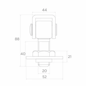 zawias psg 6101301 do wspawania gwint m20 regulowany ucho 9dab38ab7b8a4ddb83923d887f82d7b5