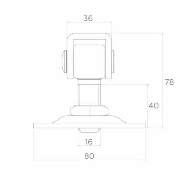 zawias psg 61018 z szyldem 80x80x3mm gwint m16 regulowany 5033779549334472a38f218825131485