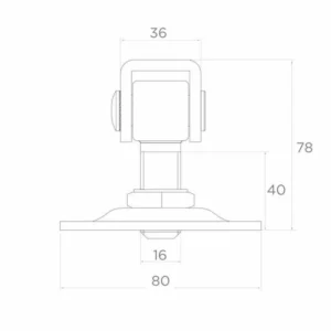 zawias psg 6101801 z szyldem 80x80x3mm gwint m16 regulowan 4b99fc17daad48a28b860a7461970a74