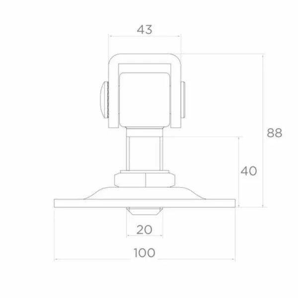 zawias psg 61019 z szyldem 100x100x4mm gwint m20 regulowan 2f4486d9194d42d8a96786b054b91f90