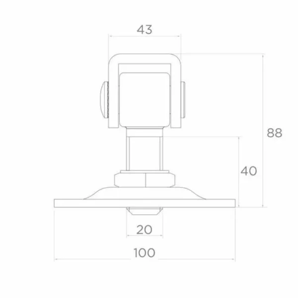 zawias psg 6101901 z szyldem 100x100x4mm gwint m20 regulow 7f46d9b2031e40009b1b9605f534e73d