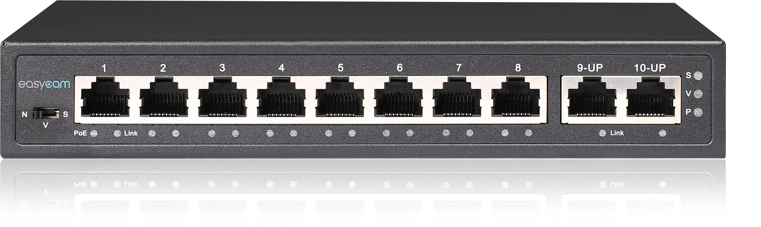 Switch PoE EasyCam 8FE x POE + 2FE UPLINK 96W