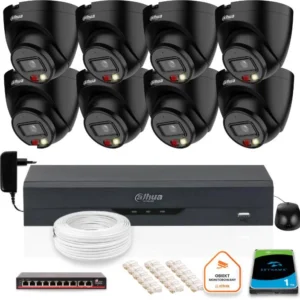 zestaw 8 kamer ip dahua 4mpx ipc hdw1439v a il black dysk fc2e5b390bce45da86c3c4b811821ce8