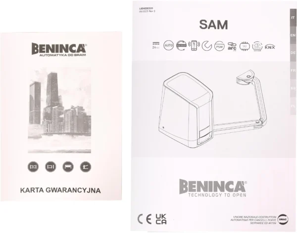 zestaw beninca ksam24pm do 5m bram dwuskrzydowych 968f2d86c45a427d9b657e65d03497d3