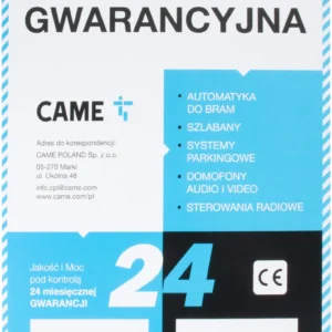 zestaw came bxv 6 plus top do bram przesuwnych 8k01ms 042 72c14d67c14446a4aabe71f2cbc03f5a