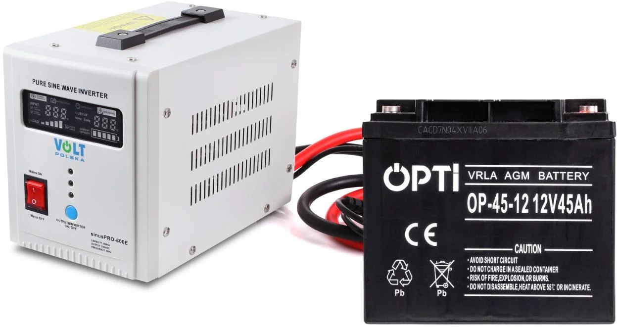 Zestaw do awaryjnego zasilania 45Ah / 800W - nawet do 3,3h dodatkowej pracy przy obciążeniu 100W!