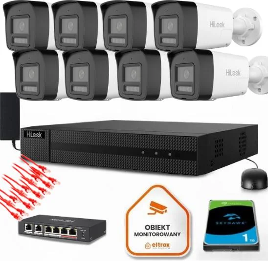 zestaw do monitoringu hilook 8 kamery ip ipcam b8 30dla 2f0ebaacd1ec4978af7b296ed867a331