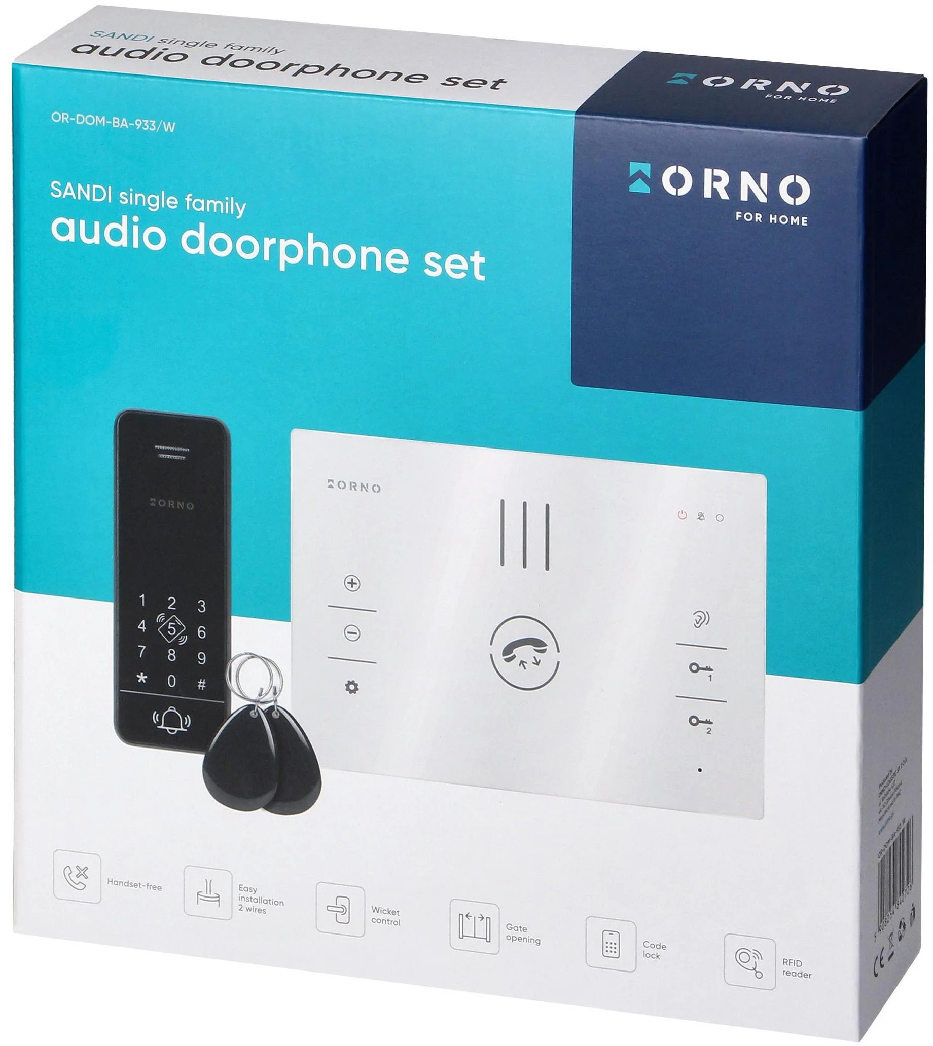 Zestaw domofonowy Orno SANDI OR-DOM-BA-933/W - dane ogólne: