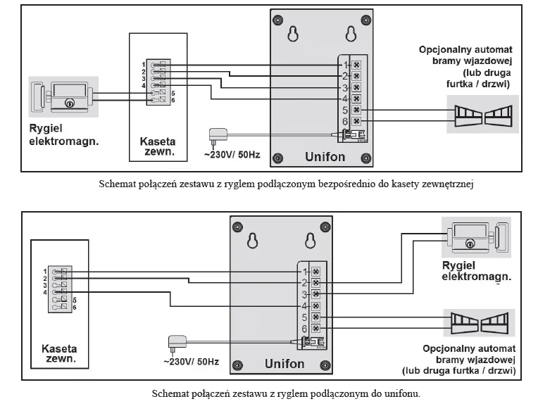 Zestaw domofonowy EURA ADP-11A3 / DIN15W12 + elektrozaczep