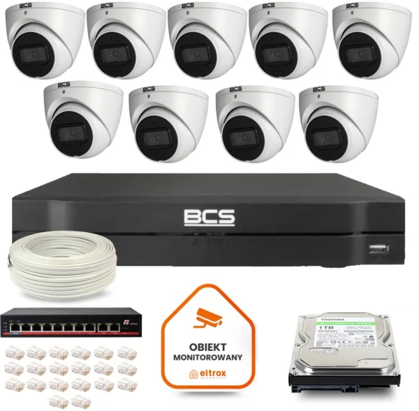 zestaw monitoringu ip bcs line 9x kamera bcs l eip14fsr3 ai1 f2e7a825030d4bf3b7c902406a028636