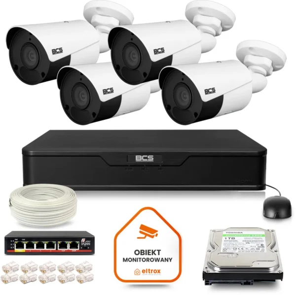 zestaw monitoringu ip bcs point 4x kamera bcs p tip15fsr5 re 7fe2ca716bd847a3ac1684015d2cab7e