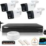 zestaw monitoringu ip dahua 4 kamery tubowe 6mpx 30992af46500482a9cbc37b3c94cfe35