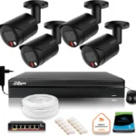 zestaw monitoringu ip dahua 4mpx 2k 4 kamery czarne zewnetrz 859122b71e5846d287634f6d5ab33347