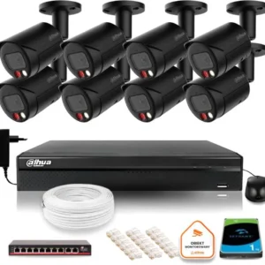 zestaw monitoringu ip dahua 4mpx 2k 8 kamer czarnych zewnetr 1a7f9b9d5c9641e1a947b27b1daf7e27