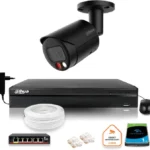 zestaw monitoringu ip dahua 4mpx 2k kamera czarna zewnetrzna 104f0fa6536a4d70b59be247c7cd8b23