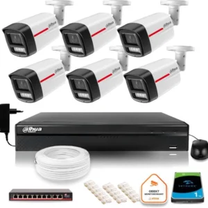 zestaw monitoringu ip dahua 6 kamer zewnetrznych led 50m wiz 9bcd61ff9eb2402ea2337cc81f637bd9