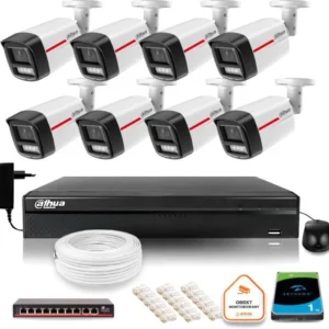 zestaw monitoringu ip dahua 8 kamer zewnetrznych led 50m wiz 614c9008c2694268b3c4229e531d706c