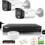 zestaw monitoringu ip dahua tioc 5mpx 2k 2 kamery ipc hfw354 129cd242ef384533a3a0914f51768d38
