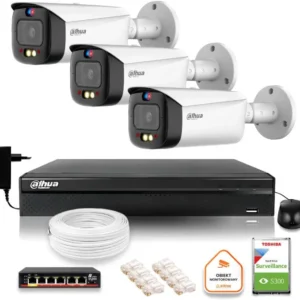 zestaw monitoringu ip dahua tioc 5mpx 2k 3 kamery ipc hfw354 c44db6b85654450fb88576561608669b