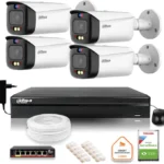 zestaw monitoringu ip dahua tioc 5mpx 2k 4 kamery ipc hfw354 5548f3228ed149cebd7841c0797b0b07