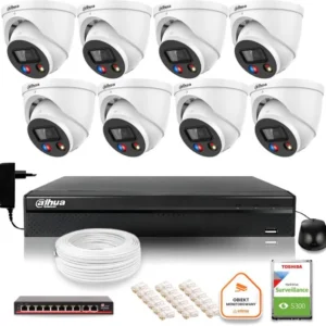 zestaw monitoringu ip dahua tioc 8mpx 4k 8 kamer ipc hdw3849 8057f64b13744fd88341047d8bf9102d
