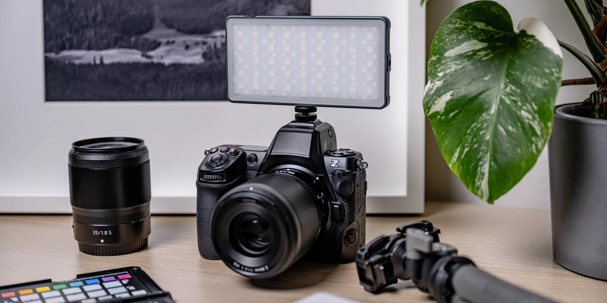 Zestaw Newell Rangha Set - Lampa LED RGB-W Rangha z dyfuzorem i statywem