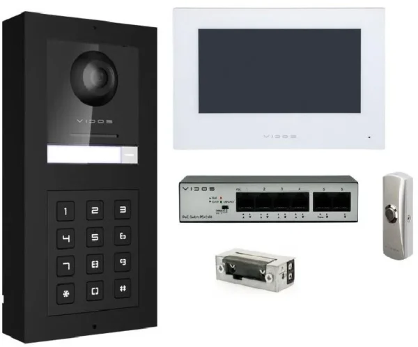 zestaw wideodomofon vidos one przycisk elektrozaczep 0eb91d96a5054d0aad56e86d2a0dc64e