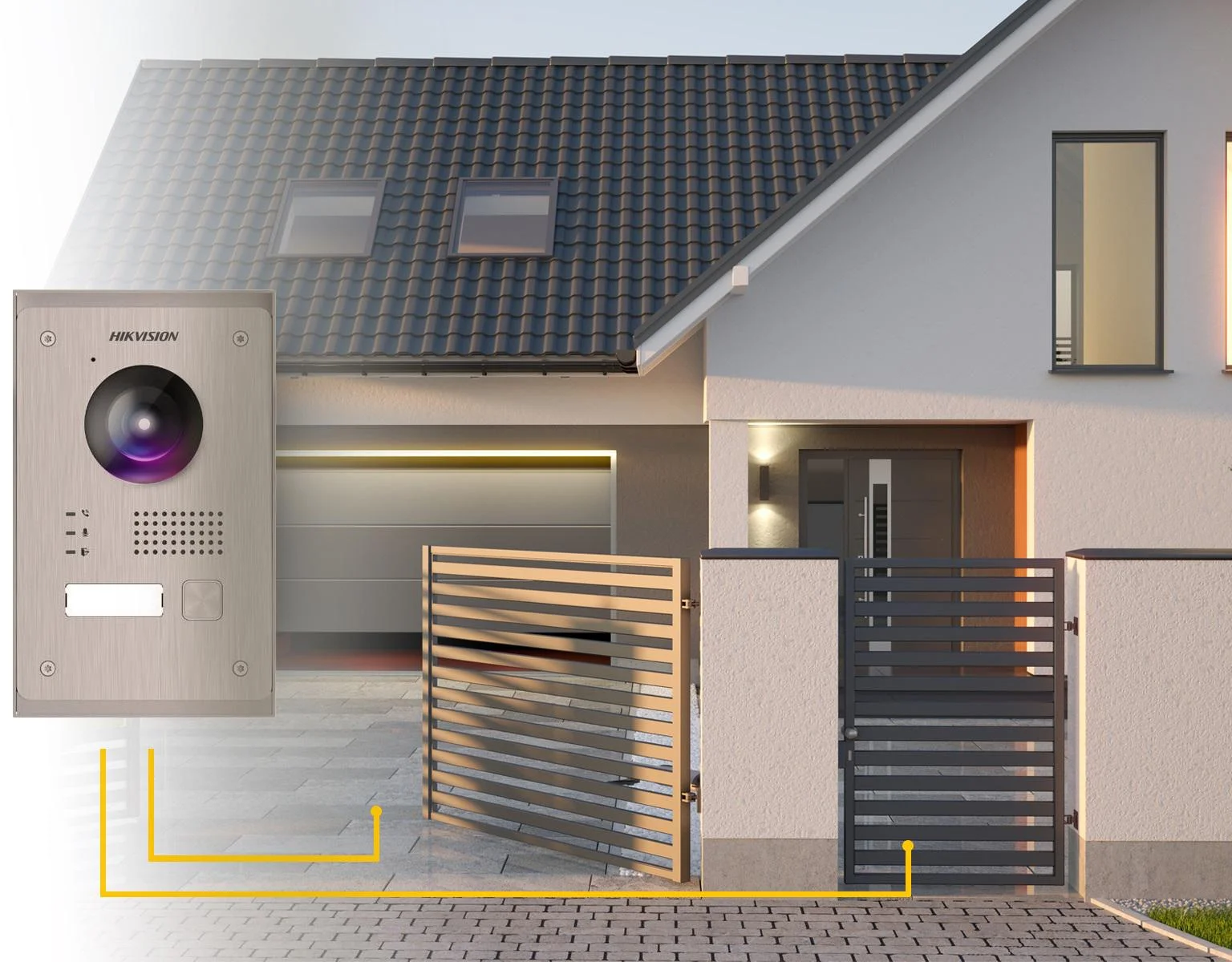 STEROWANIE FURTKĄ I BRAMĄ - postaw na zestaw wideodomofonowy HikVision i doceń możliwości, jakie oferuje Ci jego stacja bramowa DS-KV8103Y-IMPE2