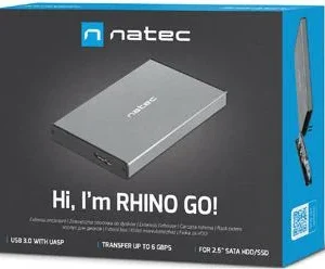zewnetrzna obudowa dysku natec rhino go sata 25 szary cfa70e87d9944df18cbb98c978468827