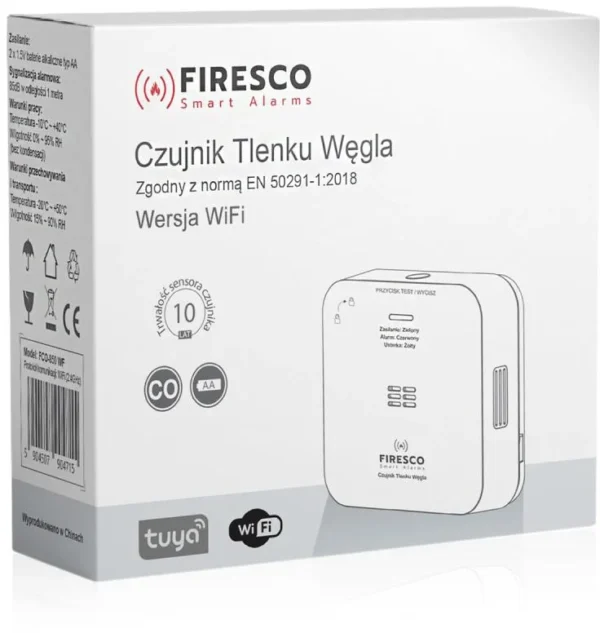 czujnik czadu firesco fco 850 wf z wifi aplikacja tuya 55be41494400470cb719b997e228da55
