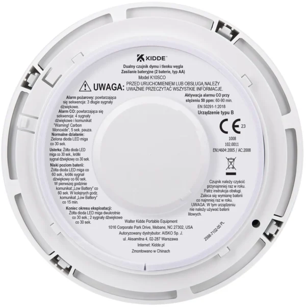 czujnik czadu i dymu 2w1 kidde k10sco 2e6c7d5017d049d6a7f8aa7d2b5b18bd