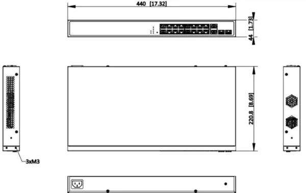 switch hikvision ds 3e1520hp si 16p2t2f 95e50b3a716a4c428b1435e20873e37c