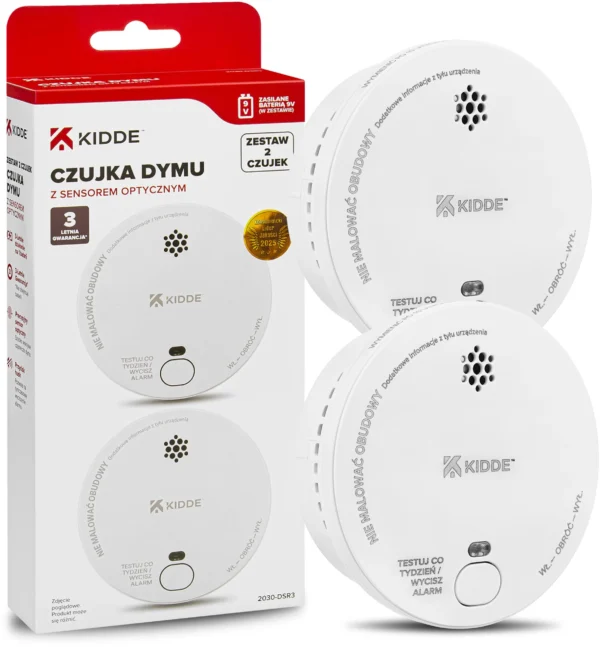zestaw 2 czujek dymu kidde 2030 dsr3 cd5f5541f5b24b86b6cfb75089452796