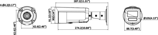 kamera ip hikvision ds 2cd2t123g2 lis2uysl28mm black 69307c753fe34ac4b34a770779fdfdd7